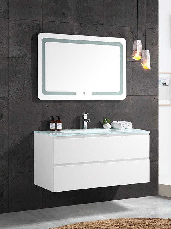 120cm weißes wandhängendes Badezimmerschrank-Set, Einzelschüssel