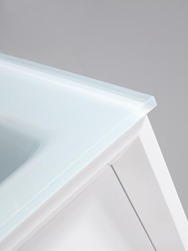 Bodenstehendes Badezimmerschrank-Set mit Glasbecken