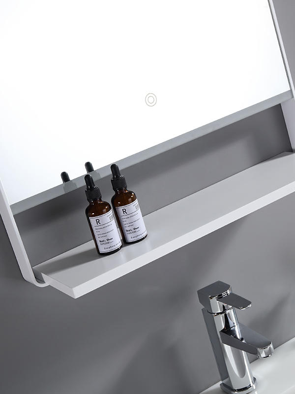 Bodenstehendes Badezimmerschrank-Set mit LED-Spiegel