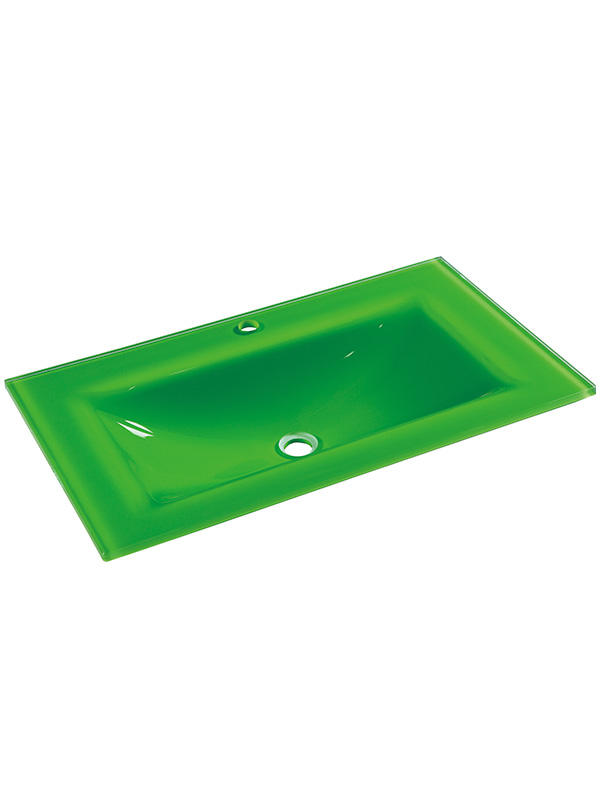81cm Grünes extra klares Glas-Aufsatzbecken Waschbecken im Badezimmer